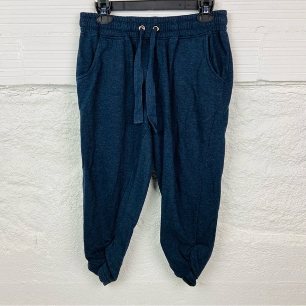 NEW YORK LAUNDRY navy fleece capri comfy loungewear sweater pants size large